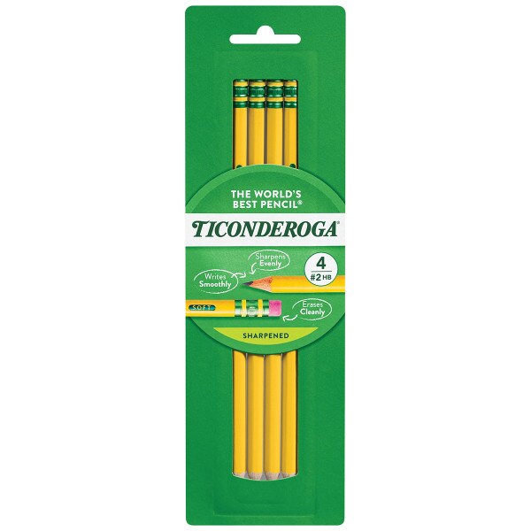 Ticonderoga No. 2 Pencils 4-Pack